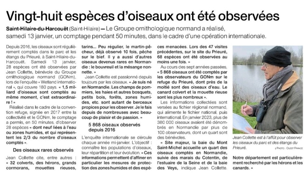 Ouest-France, 25 janvier 2024