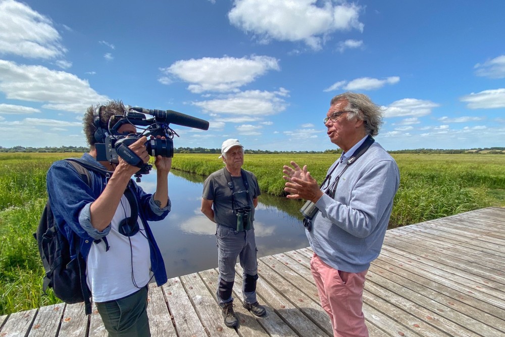Le tournage avec Alain Chartier et Gérard Debout. Photo Jean-Marc Jansen