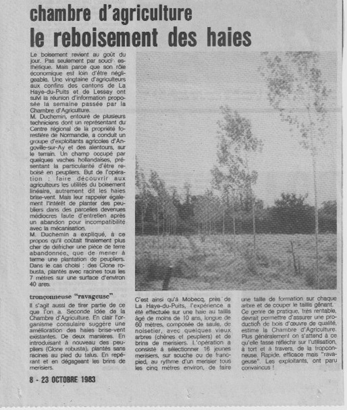 la Manche libre, édition du 23 octobre 1983, Coutançais
