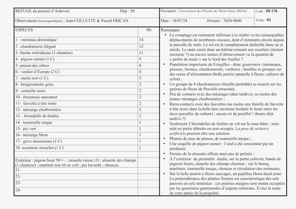 Synthèse du comptage 01