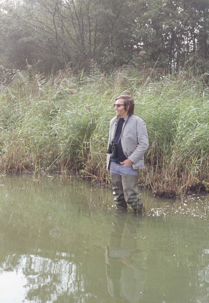 Yves Grall, étang de Morette; 12 août 1975 <br />(photo J Collette)