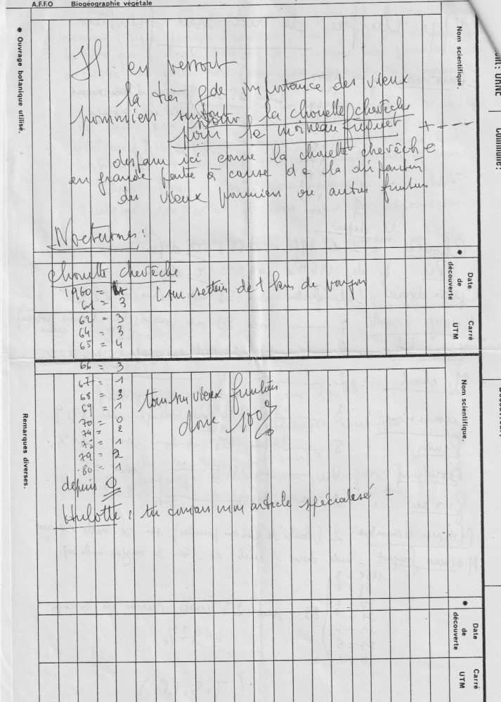 Suite page 2<br />Feuille jointe au courrier du 9 janvier 2009 (archives J. Collette)