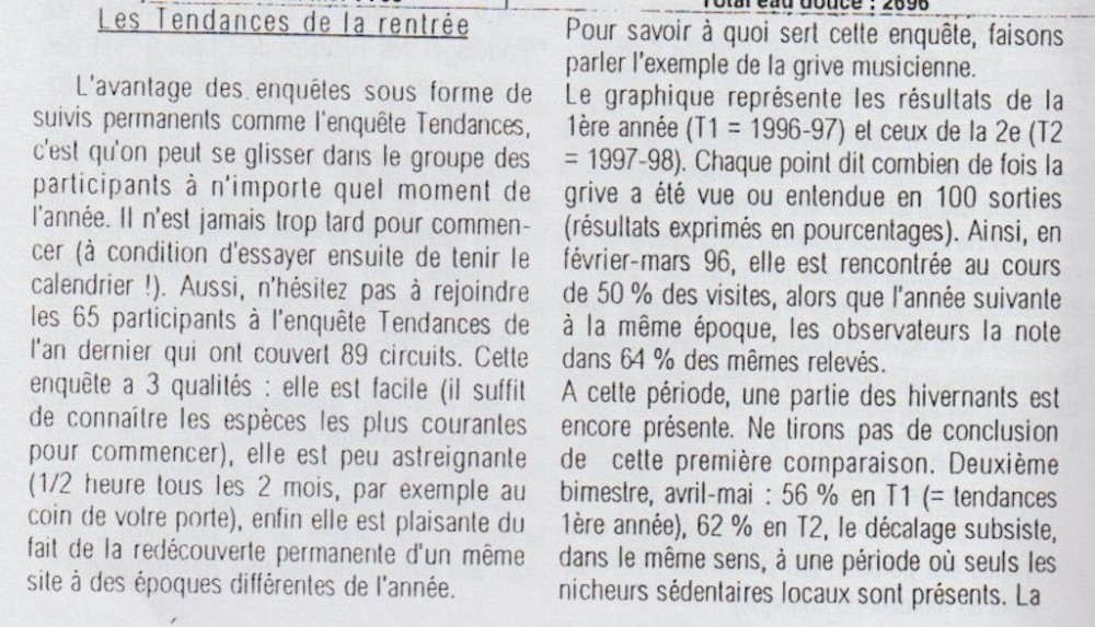 Petit Cormoran n° 116, novembre-décembre 1999. p 10.