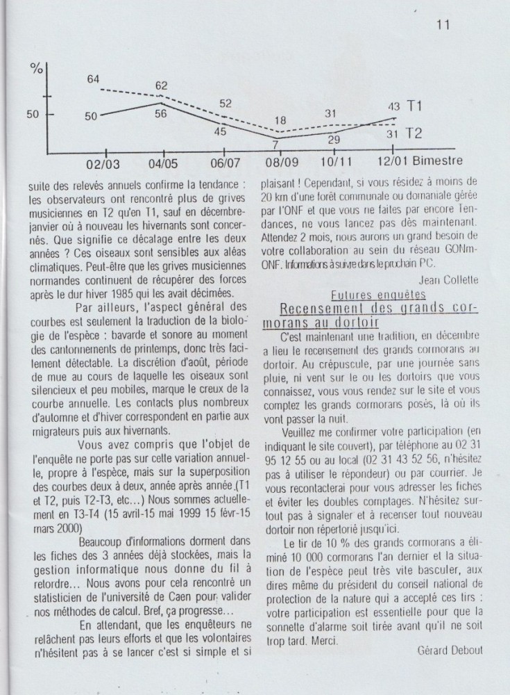 suite p11. Et annonce d'un développement particulier de l'enquête tourné vers une collaboration avec l'ONF.