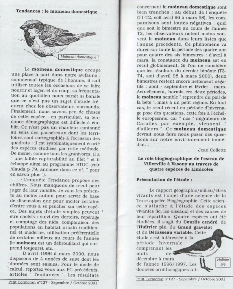 Le Petit Cormoran, n° 127, septembre-octobre 2001. p 22-23