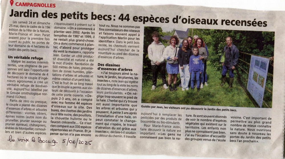 Campagnolles_VoixBocage_202506.jpg (467.95 Kio) Vu 9216 fois La Voix Le Bocage 2025_06_05