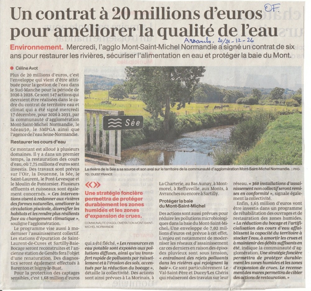 Scan 2.jpeg (673.65 Kio) Vu 6225 fois Ouest-France Avranches 20-21/12/2025