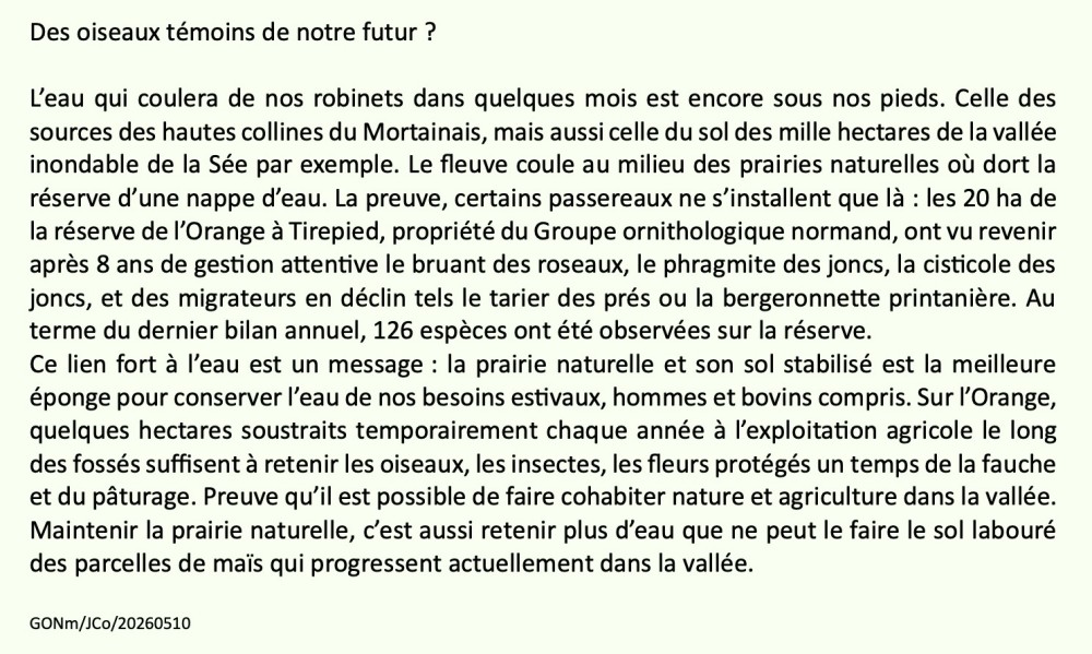 texte destiné à la presse locale Sud-Manche (10 mai 2026)
