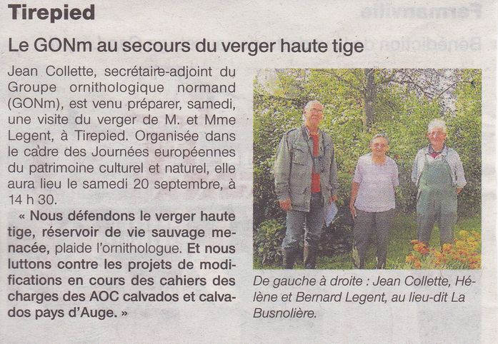 Article de Ouest-France Dimanche du 14 septembre 2014