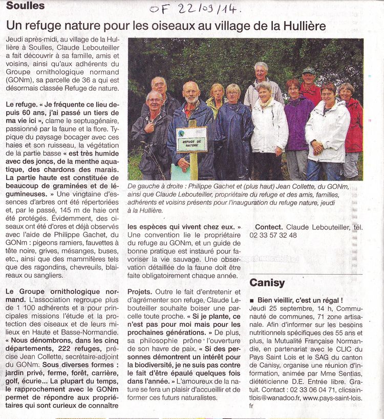 Ouest-France Saint-Lô Coutances du 21 septembre 2014