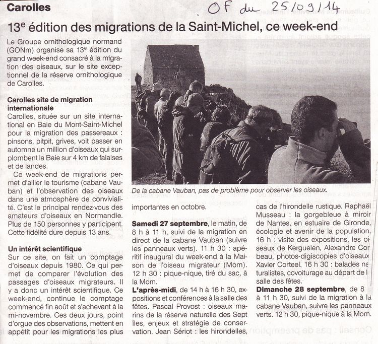 Ouest-France du 25 septembre 2014.