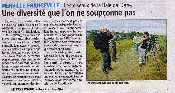 Article paru dans Le pays d'Auge