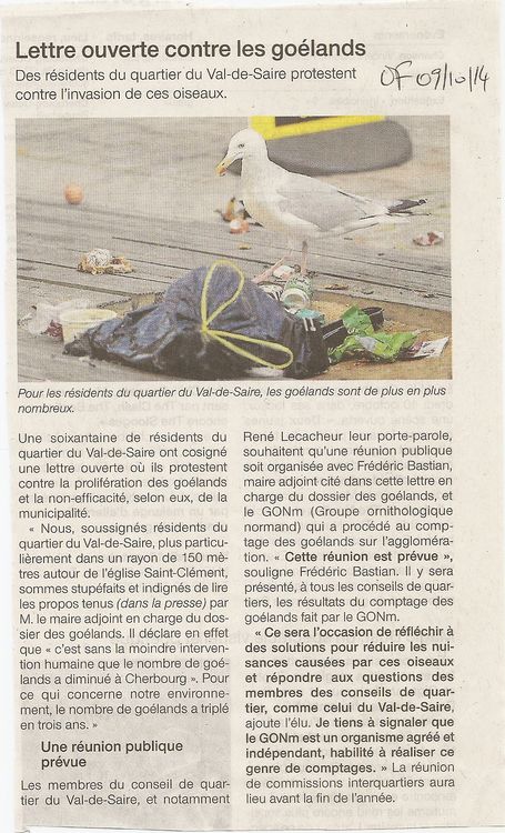 Ouest-France du 9 octobre 2014