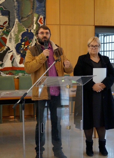 Étienne Lambert présente la réserve aux adhérents et aux élus