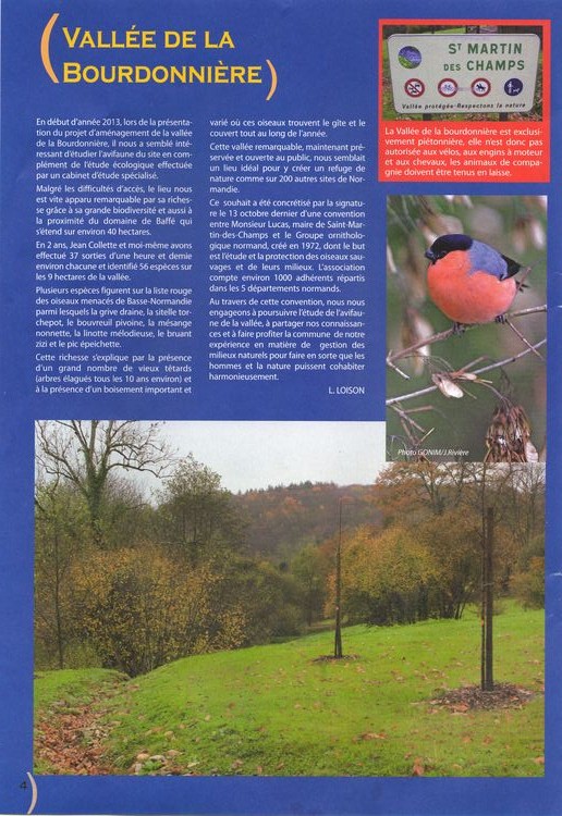 Extrait du bulletin municipal de Saint-Martin des Champs (50)