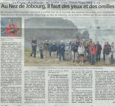 Sourires du GONm dans la Presse de la Manche