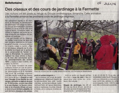 Ouest France Manche 24 février 2016