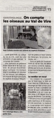 La VOix Le Bocage 21 février 2016