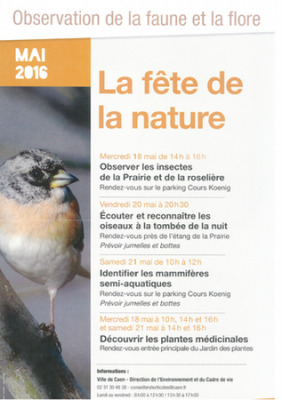 Affiche de la fête de la Nature 2016