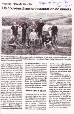 Photo de l'équipe de bénévoles. Presse de la Manche.