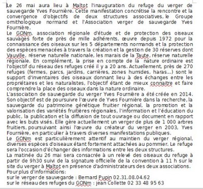 Communiqué de presse du GONm