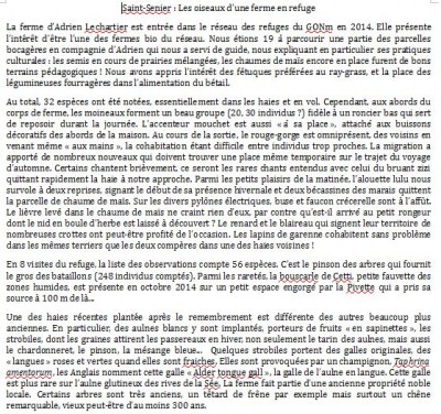 Texte du communiqué destiné au blog avranchinais.