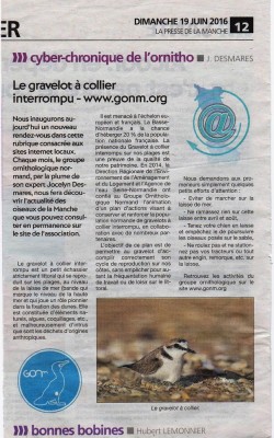 Chronique GCI Presse de la Manche 19_10_2016
