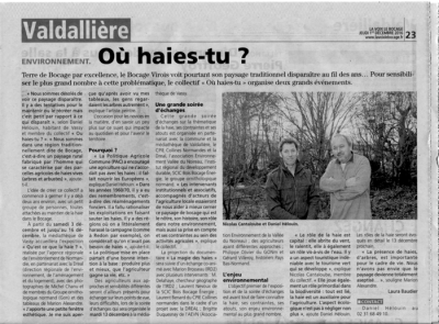 Article de La Voix le Bocage