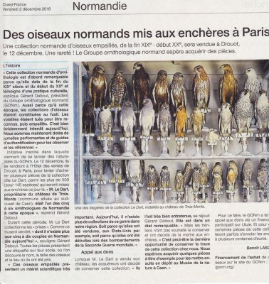 Ouest-France, page Normandie, 02_12_2016