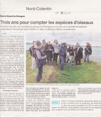 Ouest-France du 7 mars 2017