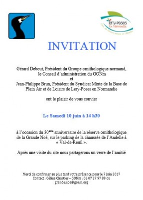 Invitation pour l'anniversaire.