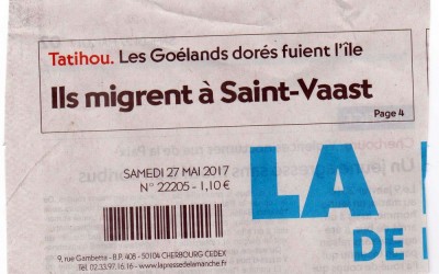 Sur la une de la Presse de la Manche.