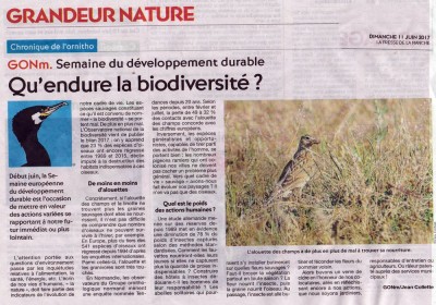 Article tribune de la Presse de la Manche