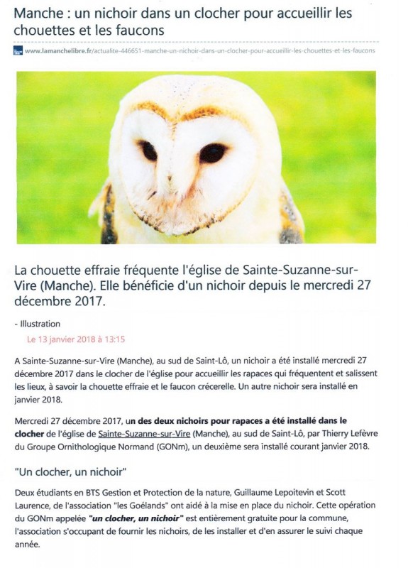 Nichoirs à Sainte-Suzanne (50) ML 13_01_2018