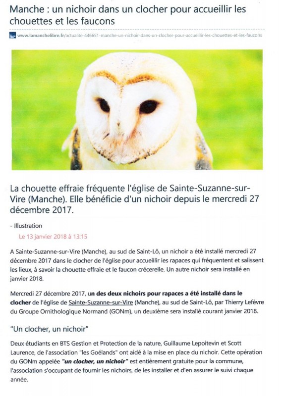 Nichoirs à Sainte-Suzanne (50) ML 13_01_2018