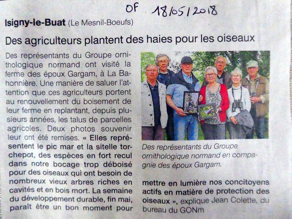 Ouest-France du 18 mai 2018