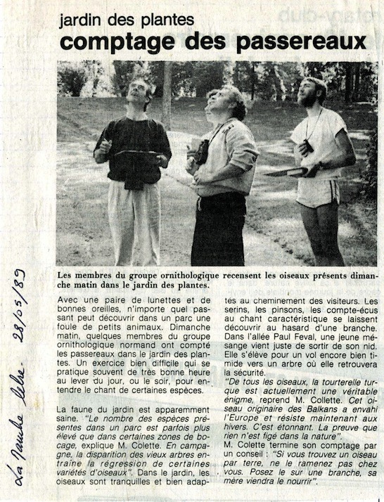 Mai 1989 : à partir de la G, Jean Collette, Philippe Ollivier (caché, Vincent Lieuron) et Thierry Grandguillot.