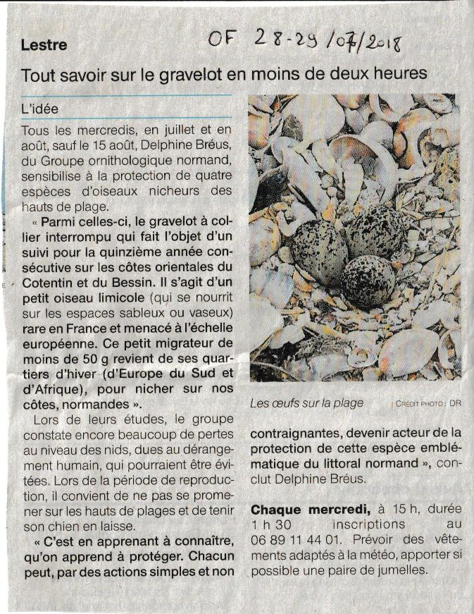 Ouest-France le 28-29 juillet 2018