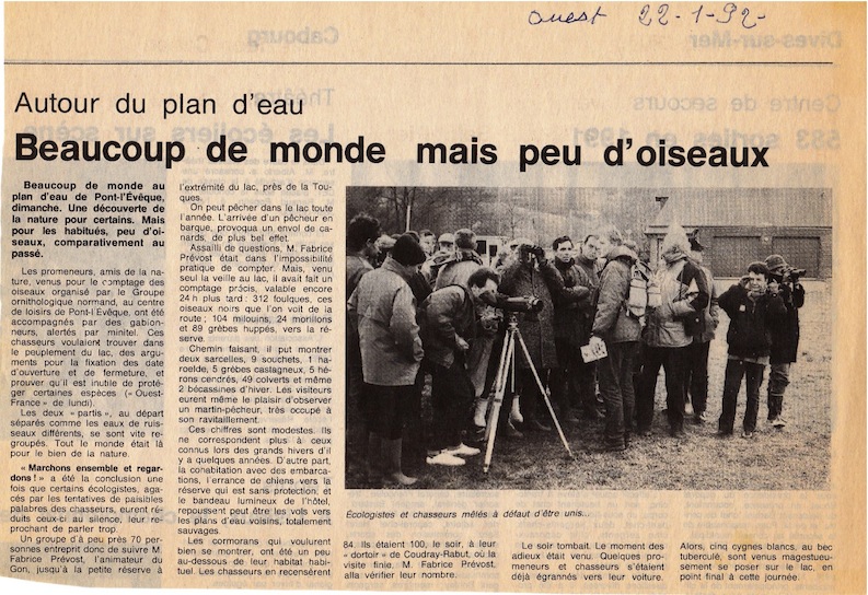 Ouest-France, édition du 22 janvier 1992