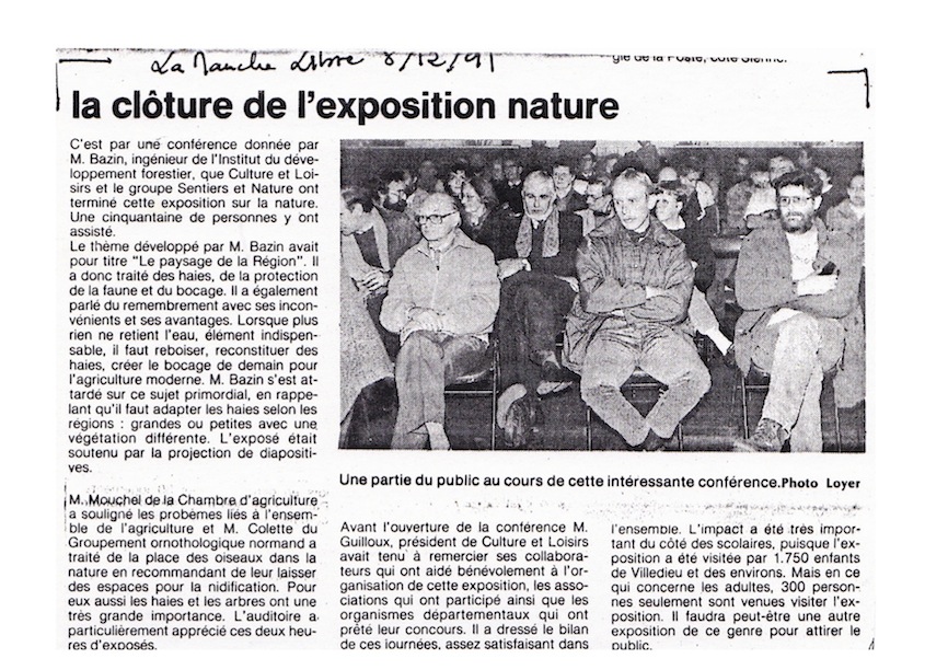 Article de la Manche libre du 8 décembre 1991