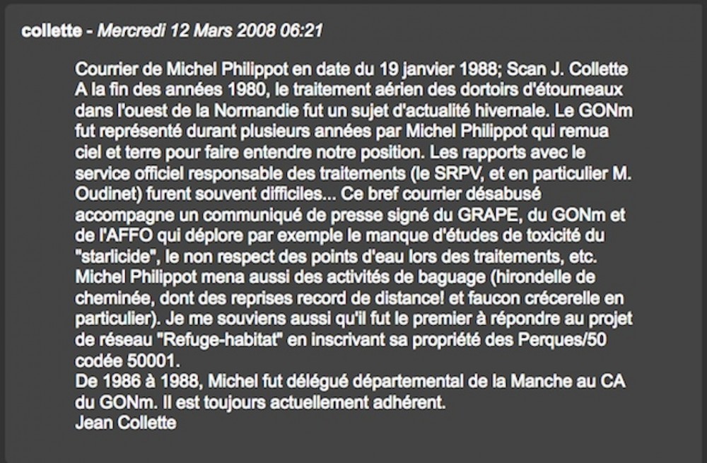 Commentaire J Collette en date du 12 mars 2008.