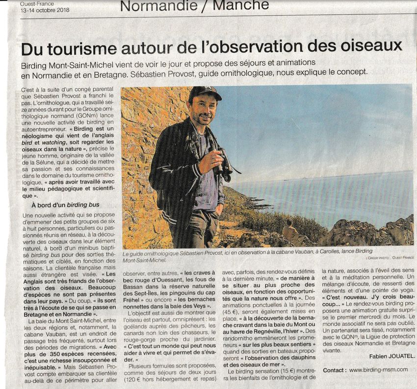 Ouest-France 13et 14 octobre 2018