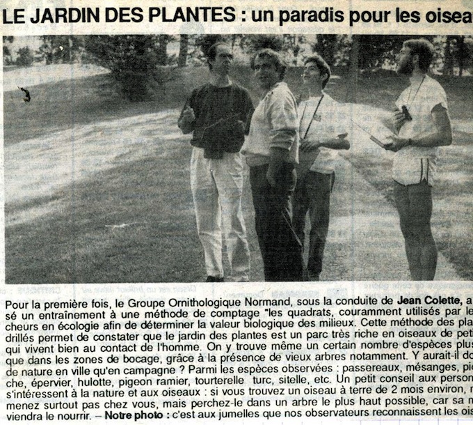 La Gazette de la Manche, 25 mai 1989 ; Jean Collette, Philippe Ollivier, Vincent Liéron et Thierry Grandguillot.