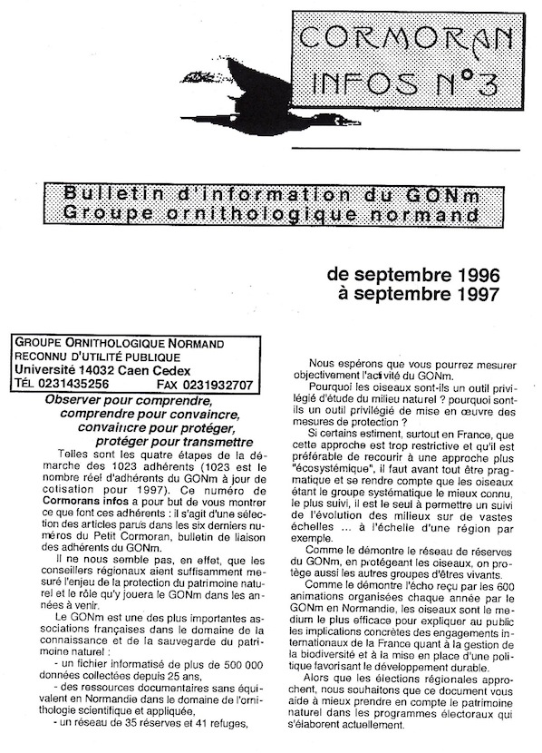 page 1 : &quot;Il ne nous semble pas, en effet, que les conseillers régionaux aient suffisamment mesuré l'enjeu de la protection du patrimoine naturel...&quot;