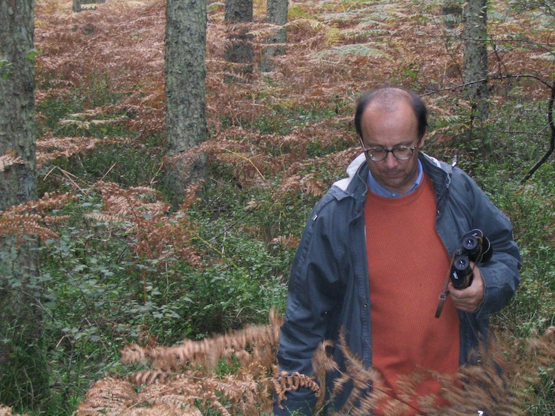 Homme des bois pensif : Bruno Lang après le pique nique