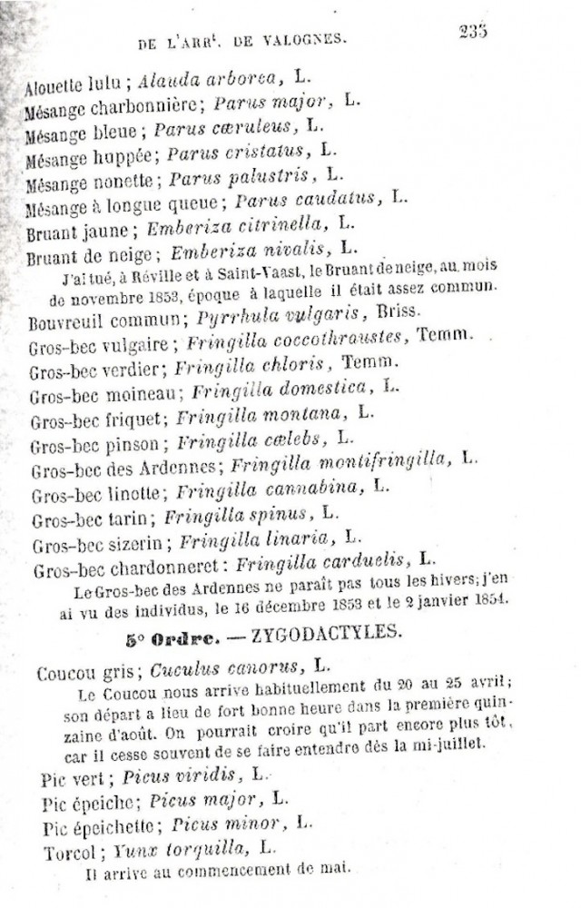 page 325 : le torcol parait régulier au même titre que beaucoup d'autres espèces.