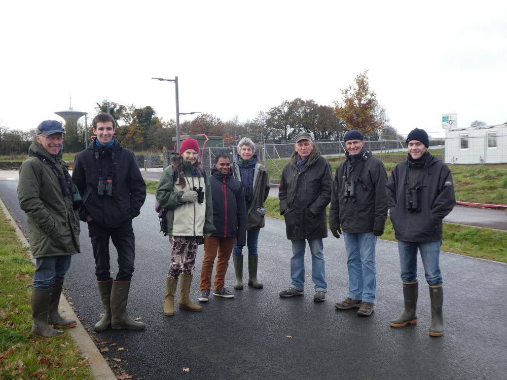 Le groupe des participants : Bernard, Quentin, Colette, M. Mineur de la Manche Libre, Marie-Laure, Patrick, Alain et Antoine