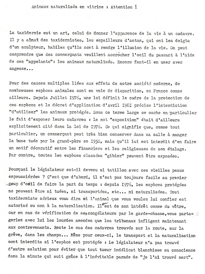 L'original (un peu long...) Il ne passerait probablement plus in-extenso actuellement! <br />(Texte Jean Collette)