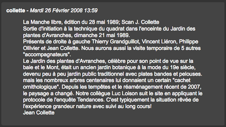 Commentaire extrait des archives du site du GONm.