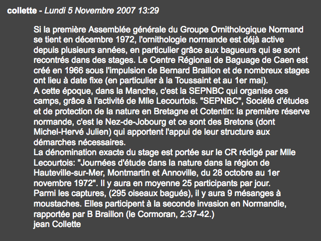 commentaire extrait des archives du site du GONm